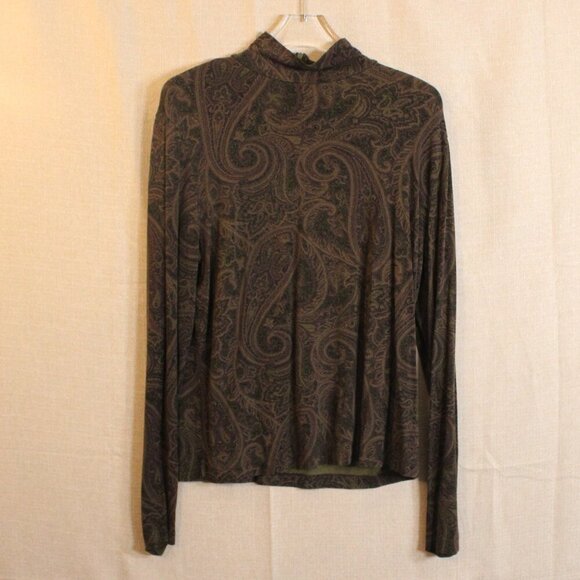 Kate Hill Black Turtleneck Sweater Elegant and Versatile Women’s Large‎ Paisley - Picture 8 of 12